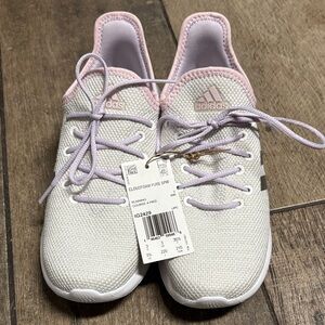 Adidas Kids Cloudfoam Sneakers - White and Light Pink